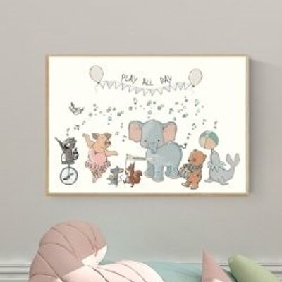 Play all day A3 posters