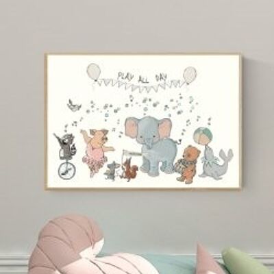 Play all day A3 poster