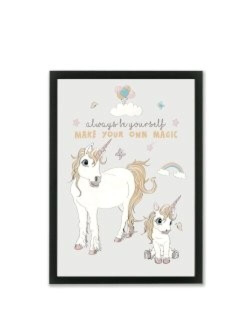 Unicorn Always be yourself A4 poster