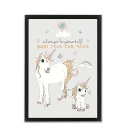Unicorn Always be yourself A4 poster