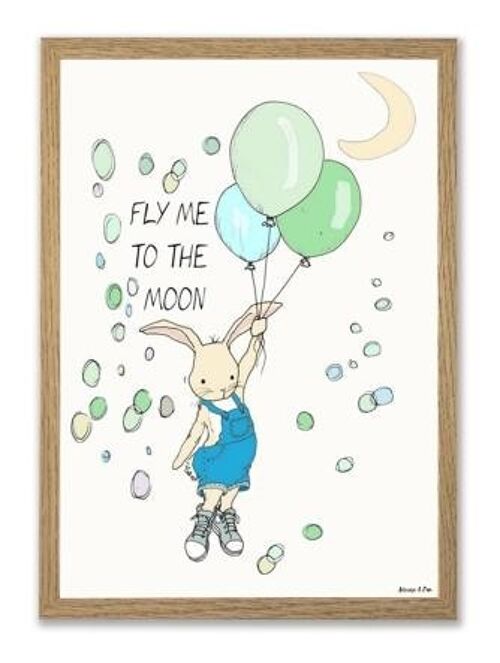 Fly me to the Moon - Boy A3 Poster