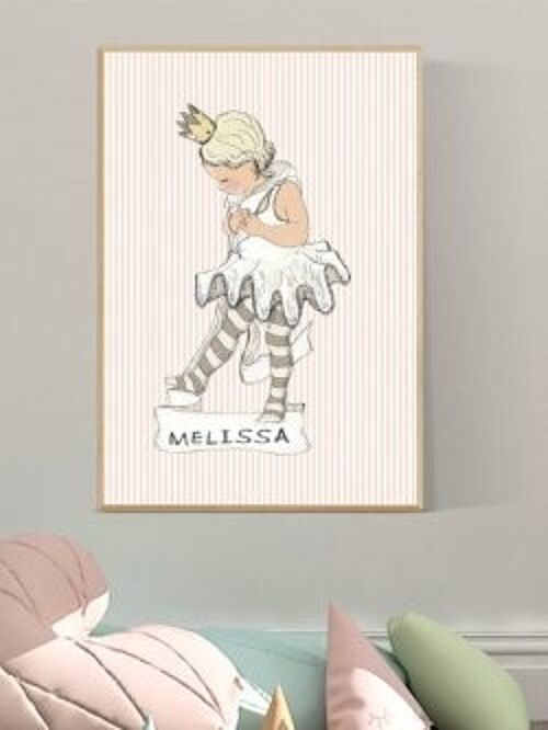 Little ballet girl A4 poster