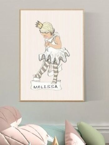 Affiche A4 petite fille de ballet 1