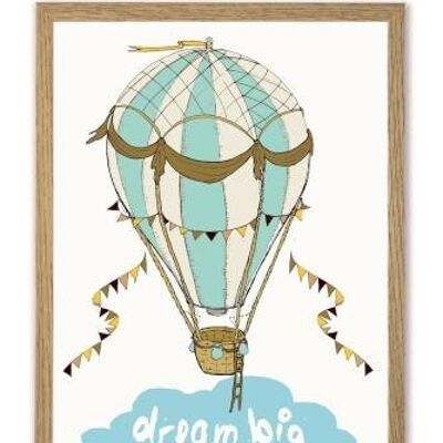 Dream big A4 poster