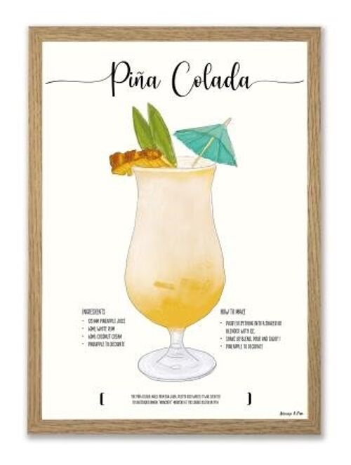Pina Colada A4 poster