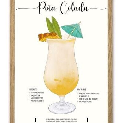 Pina Colada A4 poster