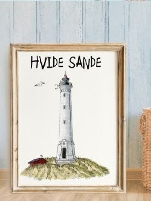 Hvide Sande (Lyngvig lighthouse) A3 poster