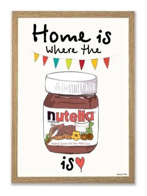 Home Is Where the Nutella Is A3 poster