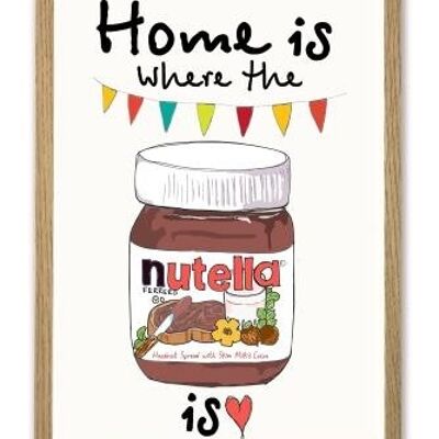 El hogar es donde está la Nutella Pósters A3