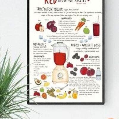 Red Smoothie A3 poster