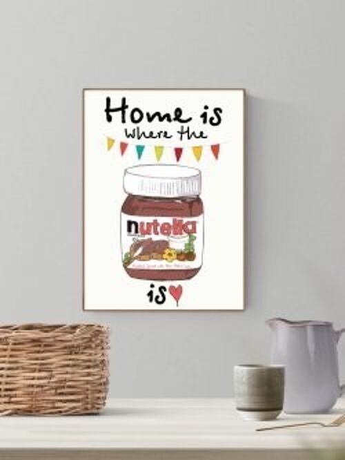 Home Is Where the Nutella Is A4 poster