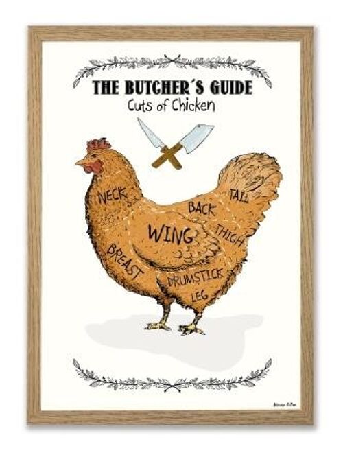 The Butchers Guide / CHICKEN A3 poster