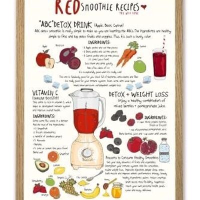 Red Smoothie A4 poster