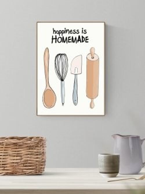 Happiness is Homemade A4 poster