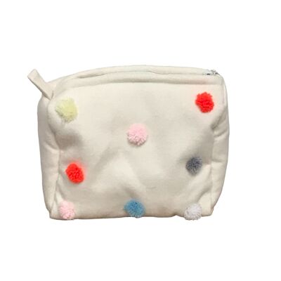 Borsa da toilette con pompon