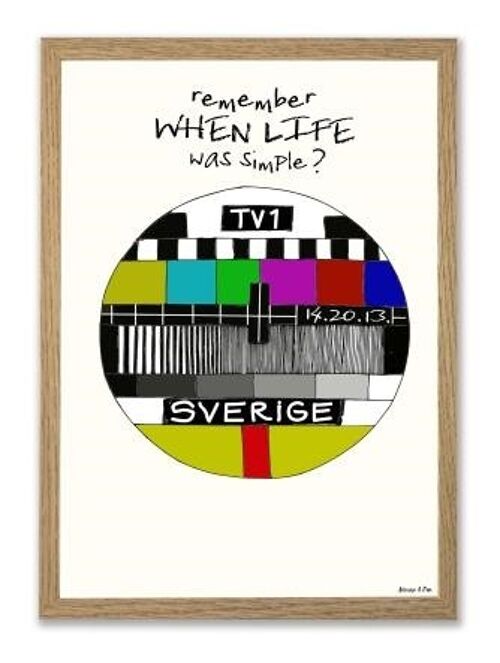 Remember when life was simple (Swedish) A4 poster