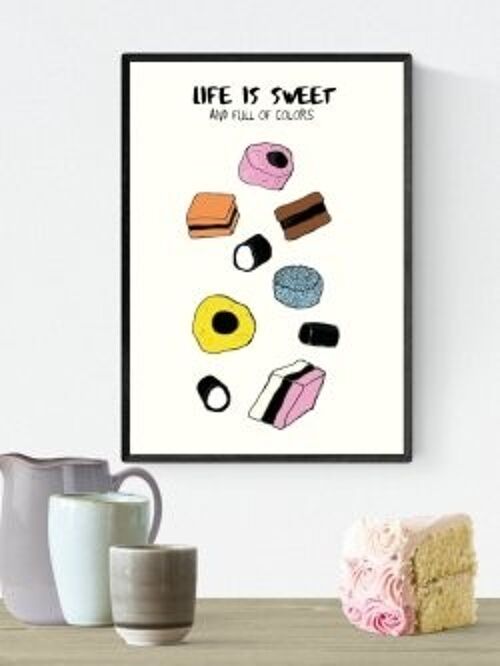 Life Is Sweet A4 poster