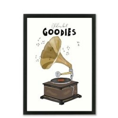 Poster di grammofono vintage A3