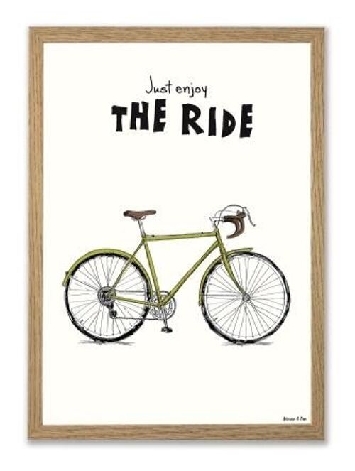 Retro bike A4 poster