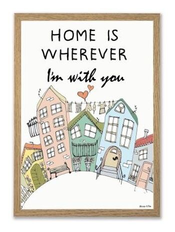Home Is Wherever I'm With You / Maisons Affiche A4 2