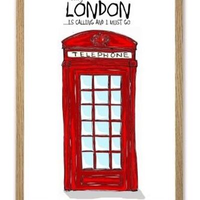 Siamo spiacenti, Londra sta chiamando poster A4