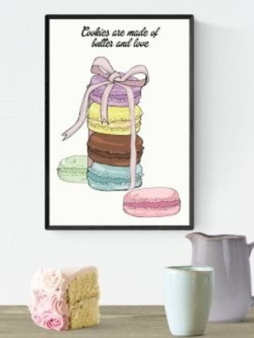 French Cookies A4 poster
