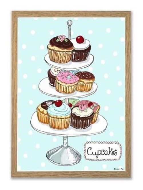 Cupcakes A4 poster