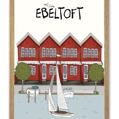 Ebeltoft Skudehavn A3 poster