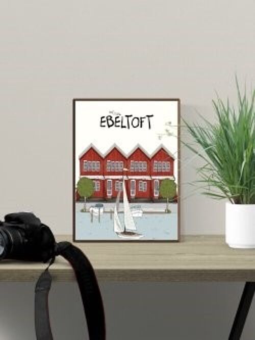 Ebeltoft Skudehavn A4 poster