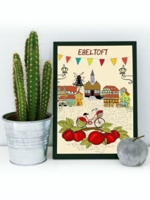 Ebeltoft city A4 poster