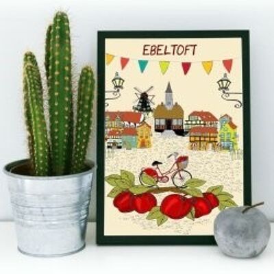 Ebeltoft city A4 poster