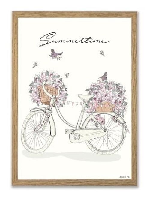 Summertime Bike A4 poster
