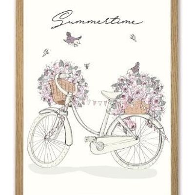 Summertime Bike A4 poster