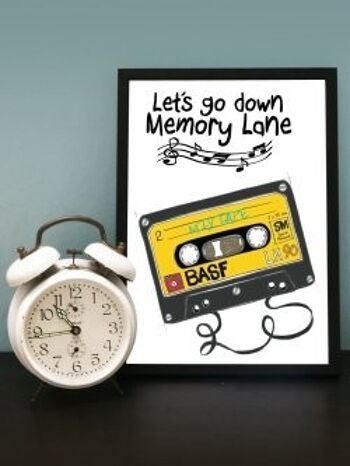 Affiche Let's Go Down Memory Lane A4 2