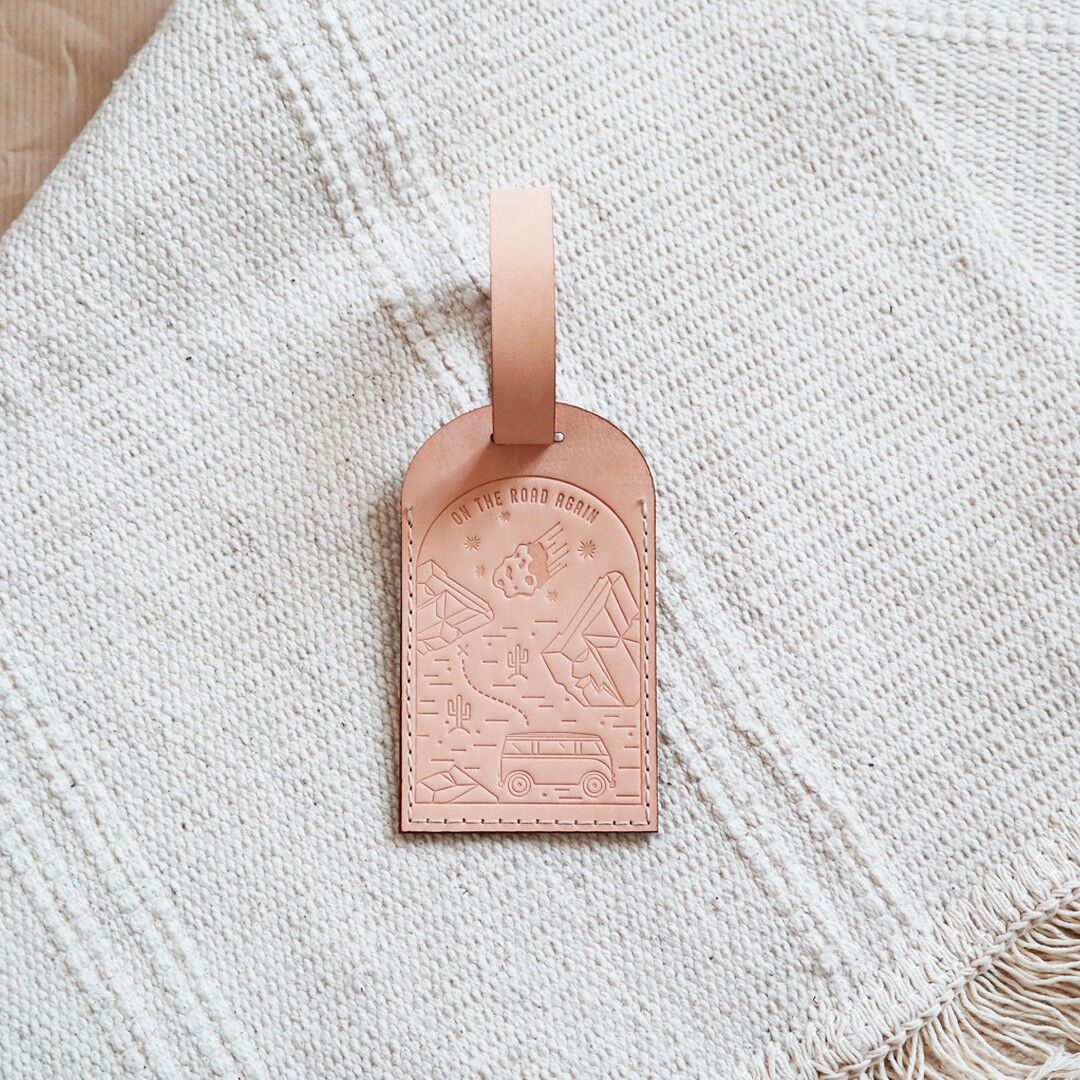 Nackter Gepäckanhänger "On The Road Again"