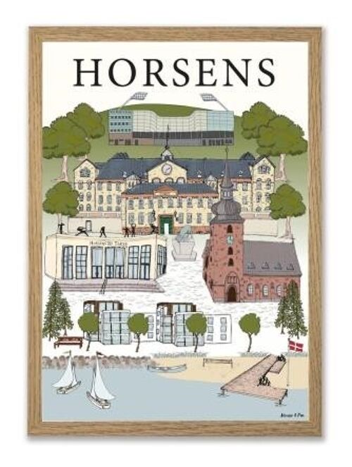 Horsens By Poster A3 poster