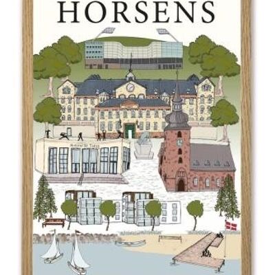 Horsens City Poster A3-Poster