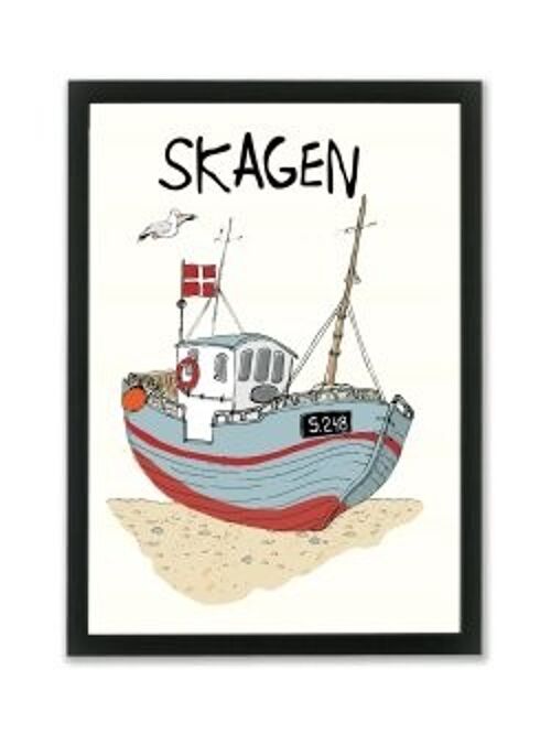 Skagen Fiskekutter A4 poster
