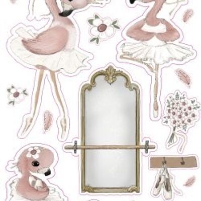 Stickers Muraux Flamant Rose