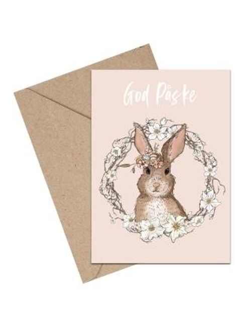 Happy Easter Hare DK A6 card