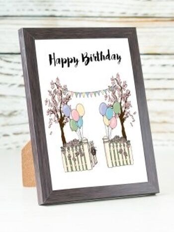 Joyeux anniversaire - Carte de bienvenue A6 1