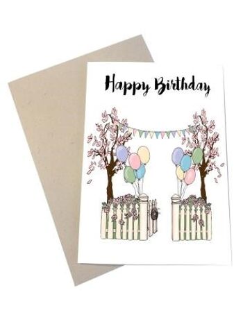 Joyeux anniversaire - Carte de bienvenue A6 2