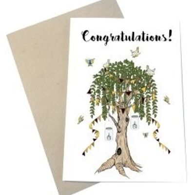 Congratulazioni albero carta A6