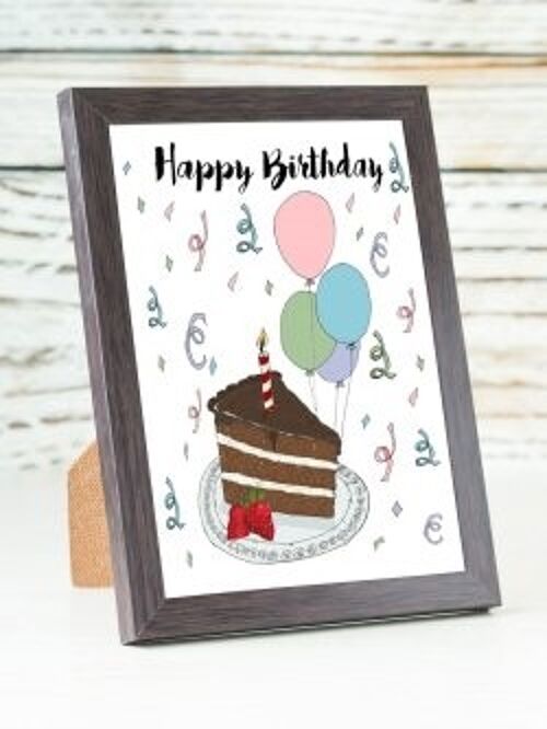 Happy Birthday, Cake A6 card
