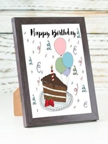 Joyeux anniversaire, gâteau A6 carte 1