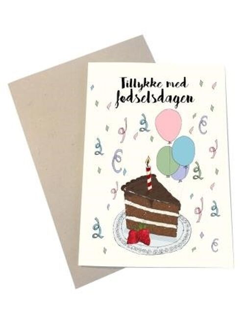 Happy birthday cake DK A6 card