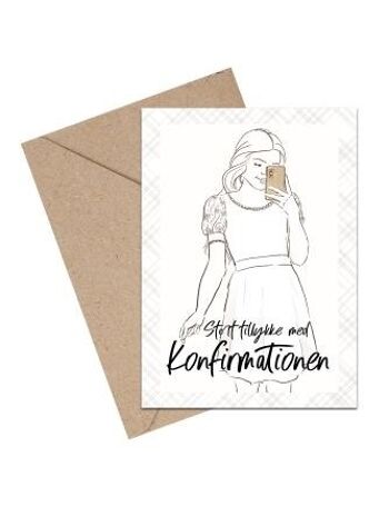 Félicitations pour la confirmation - fille nouvelle carte A6