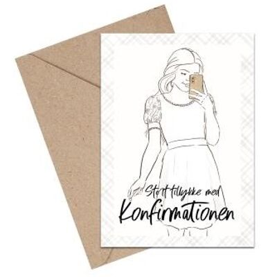 Congratulations on the confirmation - girl new A6 card
