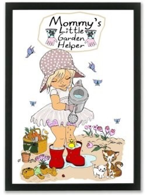 Mommy's little garden helper A4 poster