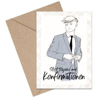 Congratulations on your confirmation - boy new A6 card